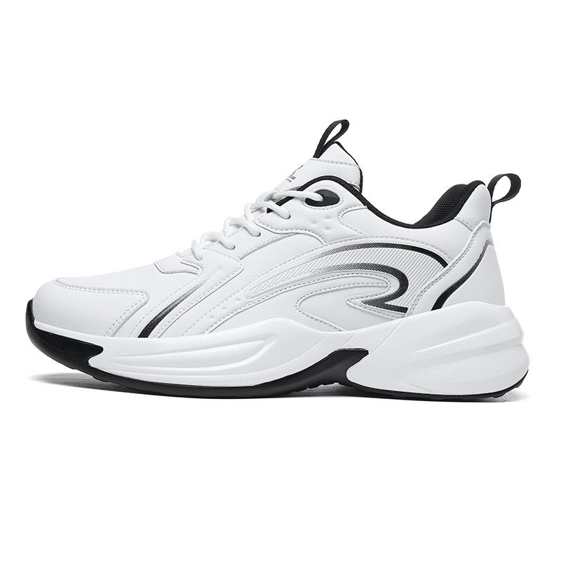 

Autumn new trend retro thick sole heightening dad shoes leather surface fashion men s shoes wear-resistant non-slip casual sports shoes 47