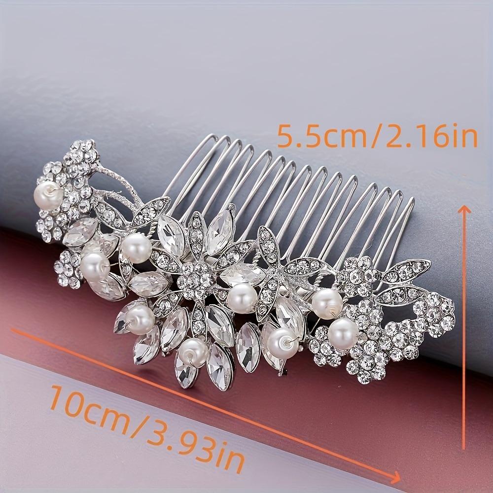 1pc Luxurious Bridal Hair Accessory Sparkling Rhinestone Headpiece for Wear Wedding Parties Ceremonies Women's Jewelry Hairpins