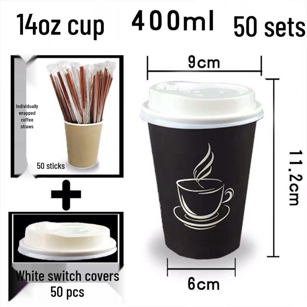 Heat-Resistant Thick Paper Cup with Lid for Hot Drinks