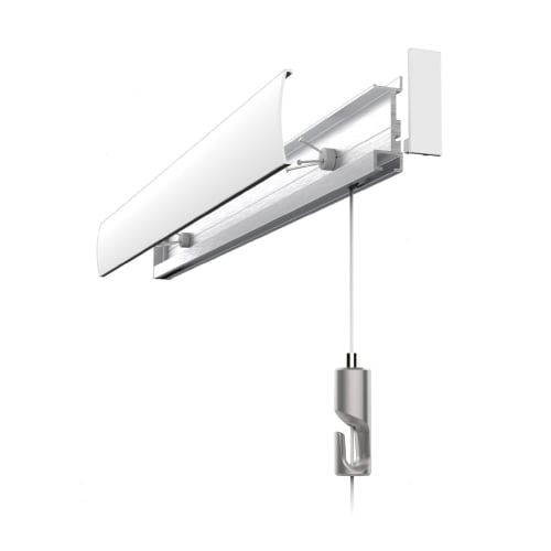 Fukui Metal Craft Rail Sun Picture Rail, 65cm Wide, Stylish Ball-Type with White Mini Wire Set, for Frames, Picture Display, DIY, Rentals, Walls, and