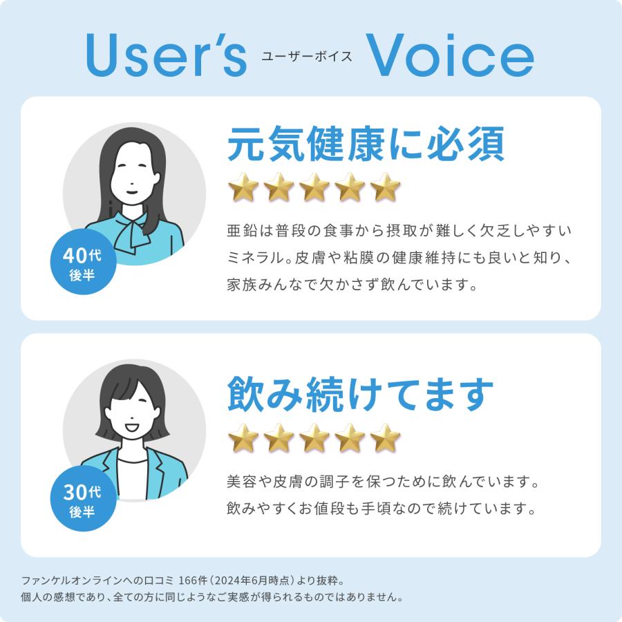 3-Pack Set FANCL Zinc Supplement 90 Days S1654