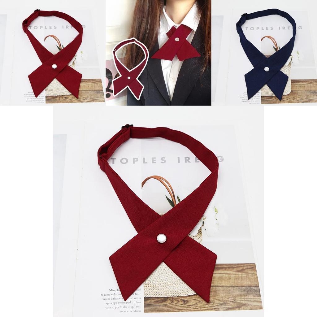 Feminine Cross Collar Bowtie Badge For School Uniforms And College Wear
