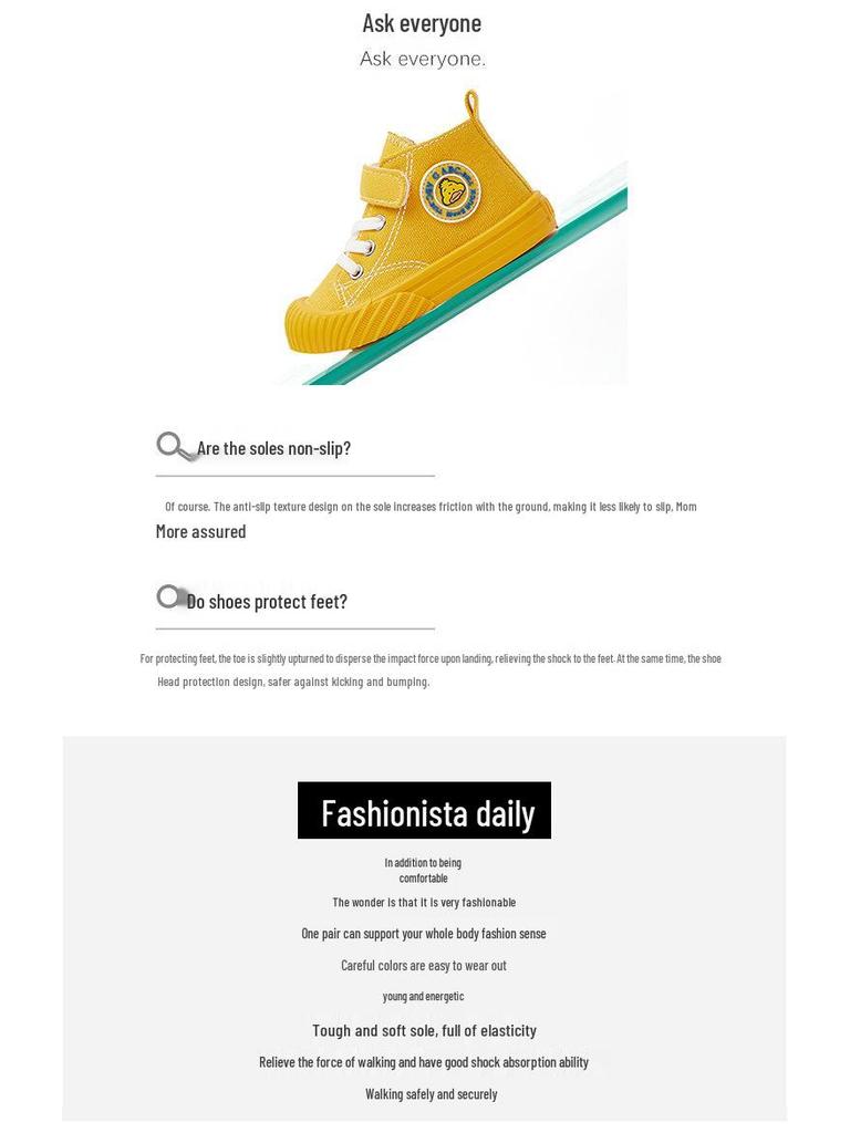 High-Top Canvas-Schuhe für Kinder Frühjahr/Herbst 2026 - Weichsohlige Kleinkind-Sneaker für Jungen & Mädchen