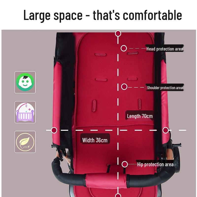 Lightweight, Foldable, Two-Way Baby Stroller with Four Wheels