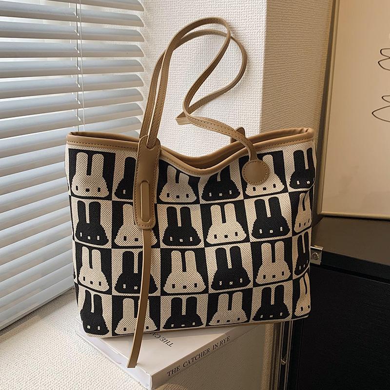 

Сумка большой вместимости женская летняя универсальная новая холщовая на плечо для покупок сумка-тоут высокого класса No Specifications