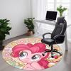 1 szt. Okrągły dywanik biurowy My Little Pony, Mata wewnętrzna odpowiednia do biura, Pod krzesła biurowe, Sypialnia, Salon, Wystrój domu, Dekoracja pokoju