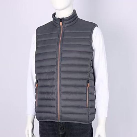 inotenka Down Large Zippered Cold Weather Loungewear Ultra-Lightweight Vest, M-6XL, Men's, Inner-Padded, Sizes, Autumn/Winter Clothes, Women's,