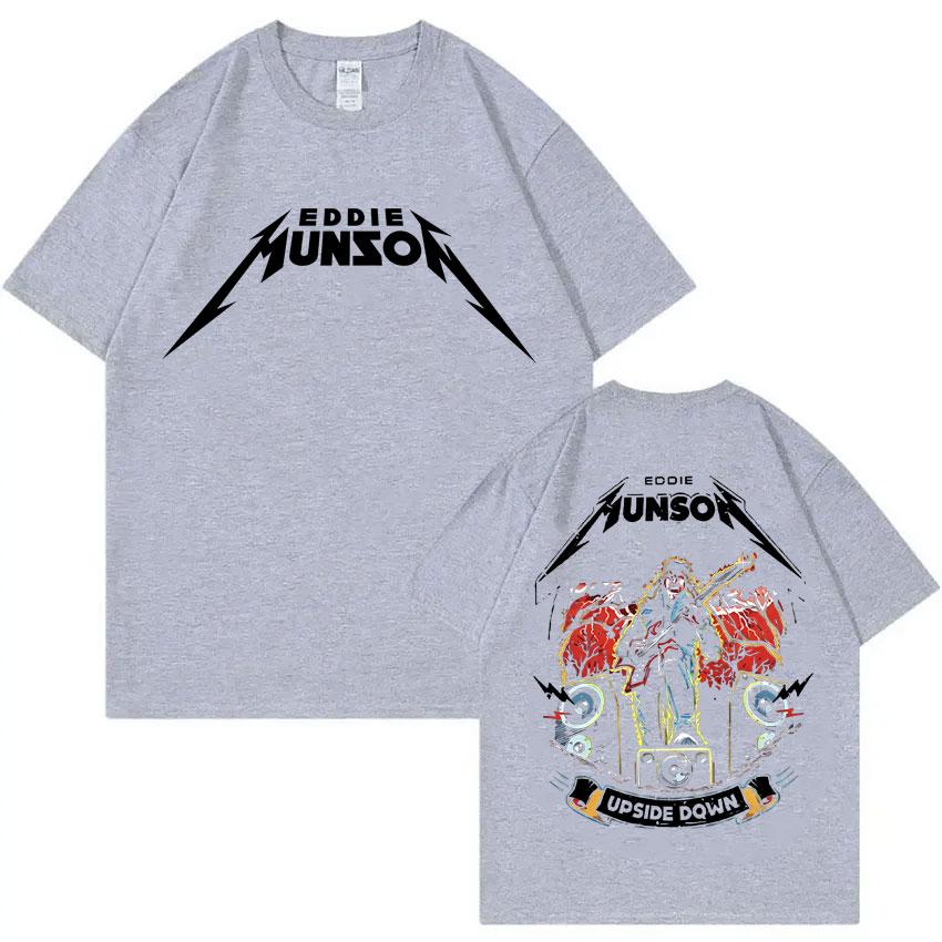 Rock Punk Eddie Munson Grafická trička The Demogorgon Kanibalská květina Monstrum Tričko Muži Ženy Fleecová Bavlna Nadměrná trička