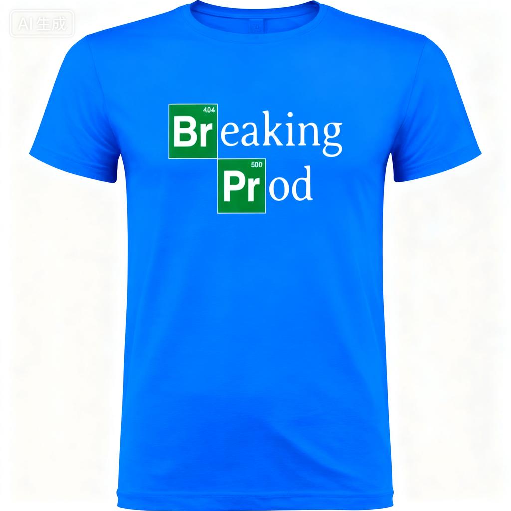 2025 Summer Breaking Prod Funny Devs Meme 100 Pure Cotton Printed Tshirt Men Women Short Sleeve Tops Breathable Casual Y2k