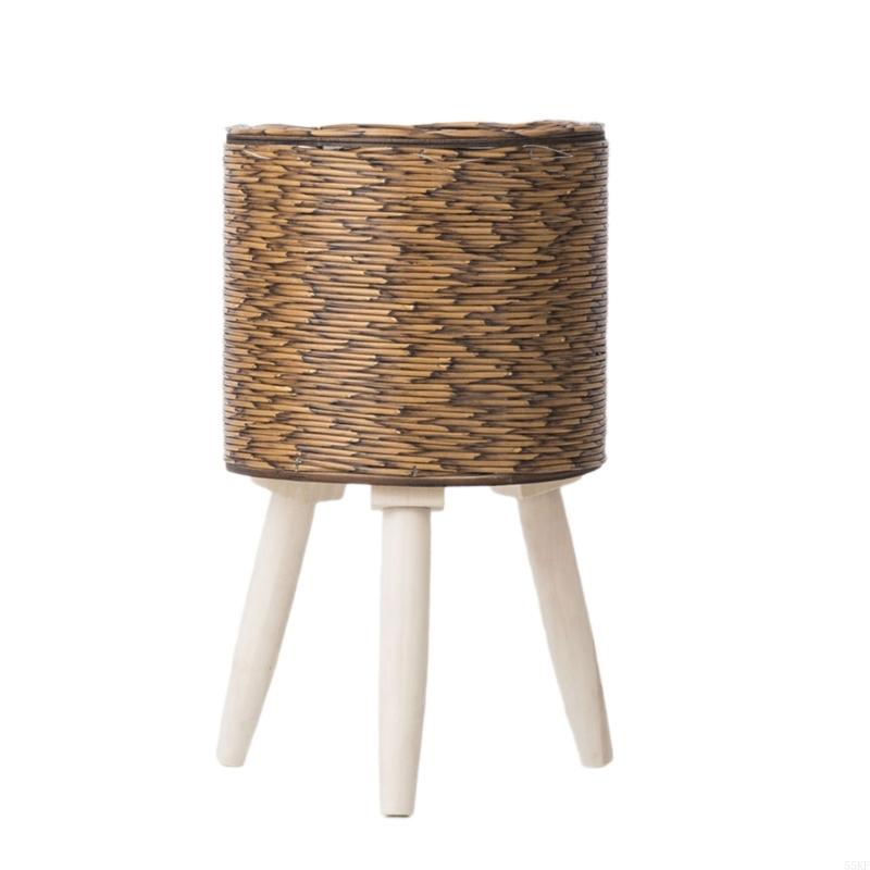Practical Miniature Garden Accessories Flower Pot Container Holder Combining Functionality And Stylish Woven Appearance 55KF