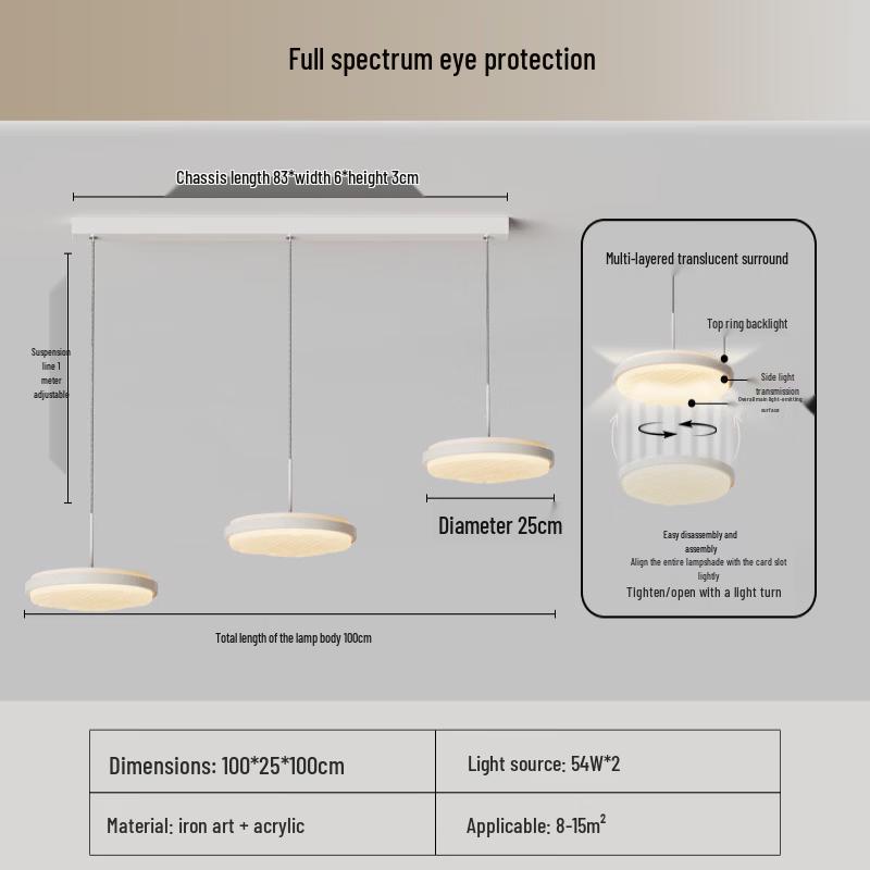 Mengpao Modern LED Dimmable Ceiling Pendant Light