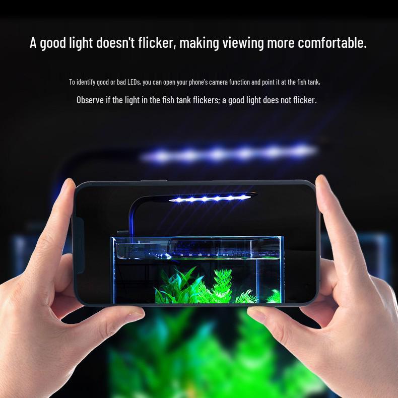 Ultra-Thin 5W Waterproof LED Fish Tank Light with 18 LEDs, 7 Color Options