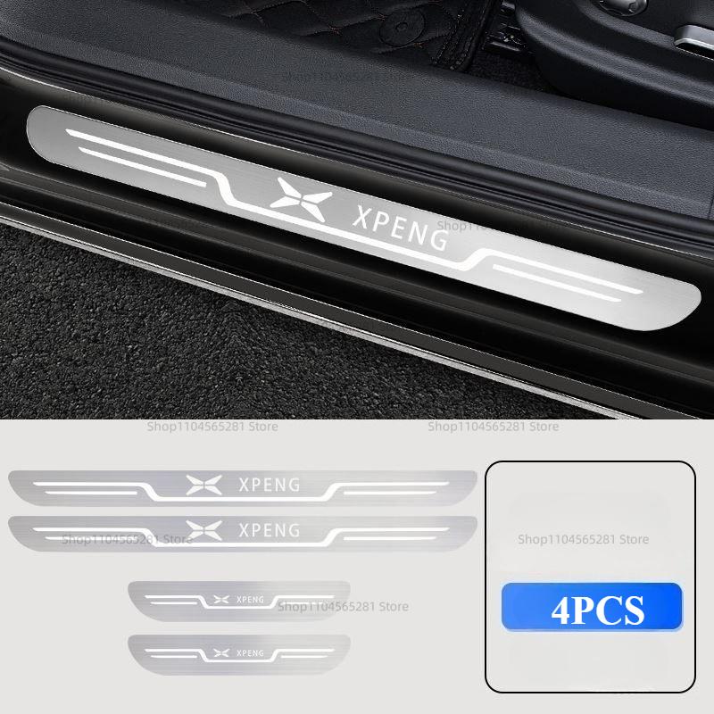 For Xpeng G9 G6  Car Door Sill Protector Scuff Plate Accessories Pedal Styling Stickers Auto Threshold Cover Parts