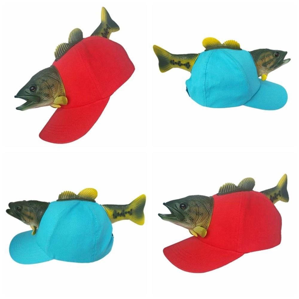 Urlaub Kopfbedeckung Fisch Baseballkappe Eltern-Kind-Party Fischhut Kreative Anglerkappe Outdoor Sport