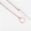 Damen Persönlichkeit Einfach Atemberaubend Goldener Stab Kreis Lariat Halskette Schmuck