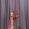 Golden Sandalwood Cute Star Gourd Car Pendant for Peace
