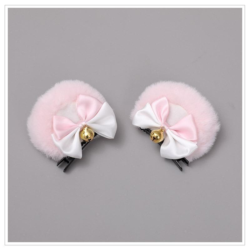 A handmade cute olita hair accessories lo lady edge clip J animal ear hairpin double bow bear ear pair clip