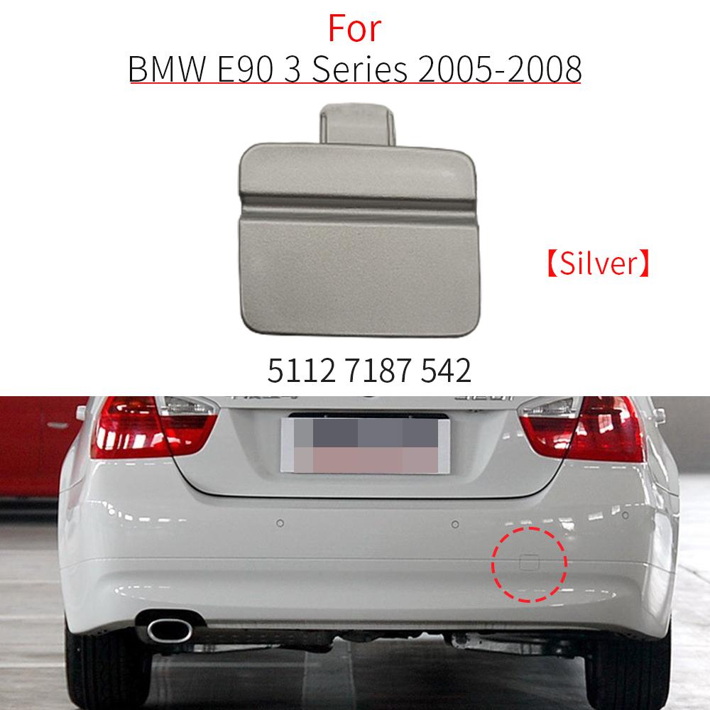 For BMW E90 Car Rear Bumper Tow Hook Cover Cap Black White For BMW 3 Series 2005-2008 316 318 320 323 330 51127187542