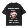 T-shirt Lavate Il Più Grande di Tutti i Tempi Chuck Norris Hip Hop T-shirt Retrò Harajuku Streetwear Top in Cotone Top Magliette per Unisex Donna
