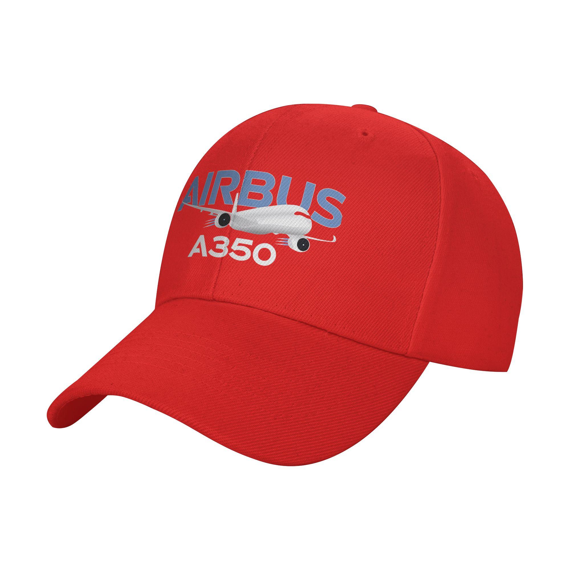 

Fashion Airbus A350 airplane gift pilot Curved Brim Baseball Cap Womens Visor One Size