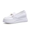 2025 spring invisible inner heightening loafers women's genuine leather small leather shoes lazy two wear women's sandals one 2025