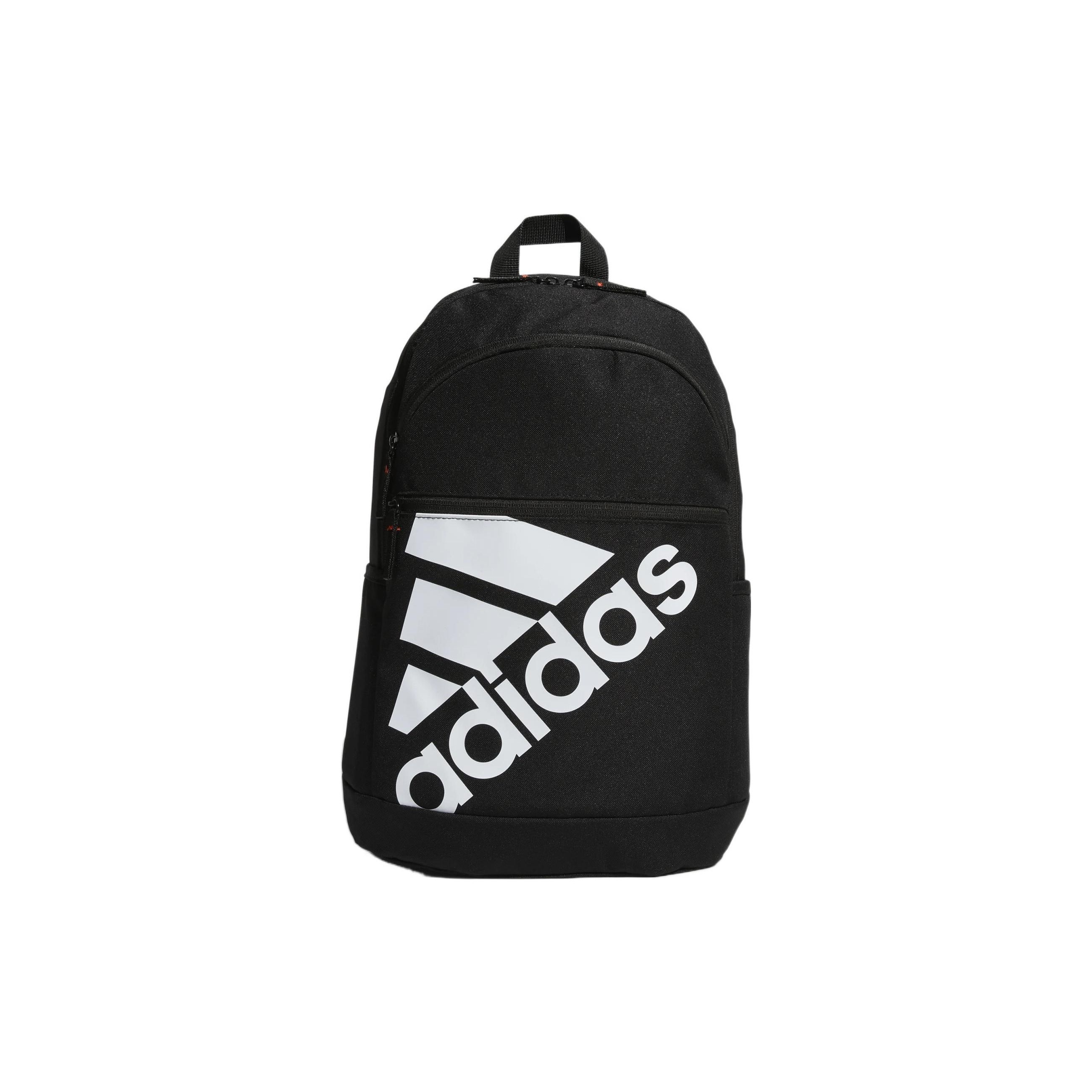 Adidas Cl Classic Logo Print Recycled Polyester Plain Weave Backpack Unisex Backpack Black HP1461 Black