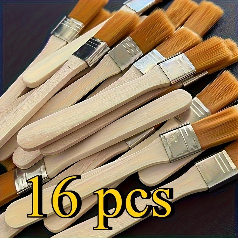 

8/16 Набор кистей для рисования с деревянными ручками - Многофункциональные кисти из пластикового волокна