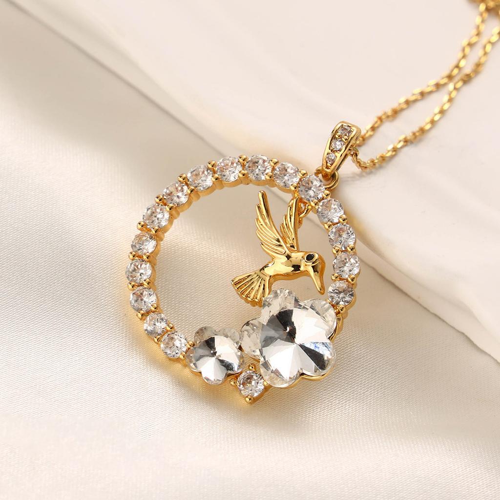 Moon Rhinestone Necklace for Women Ins Simple Niche Choker Versatile Gift for Student Friend