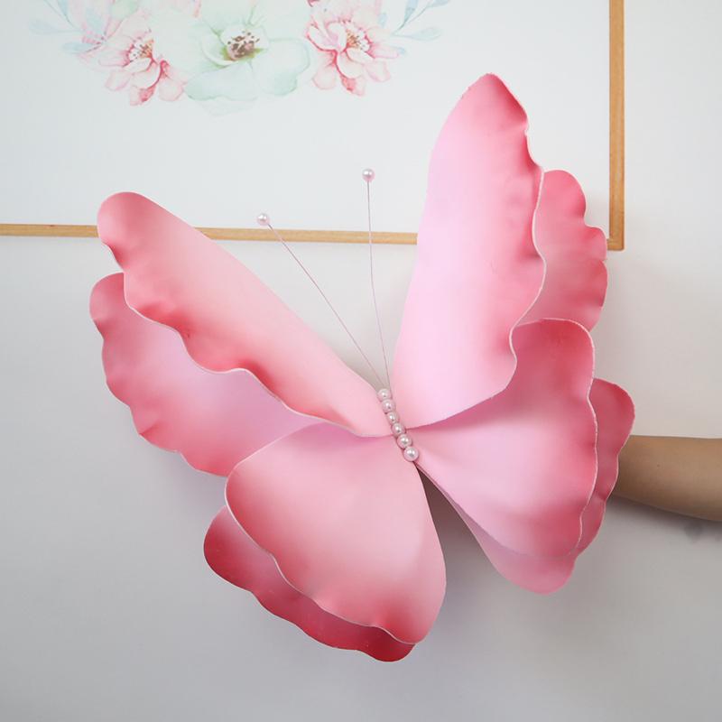 50Cm Giant Crepe Paper Butterfly Gradient Artificial Simulated Fake Butterfly Window Display Garden Decorations 3D Pe Butterfly
