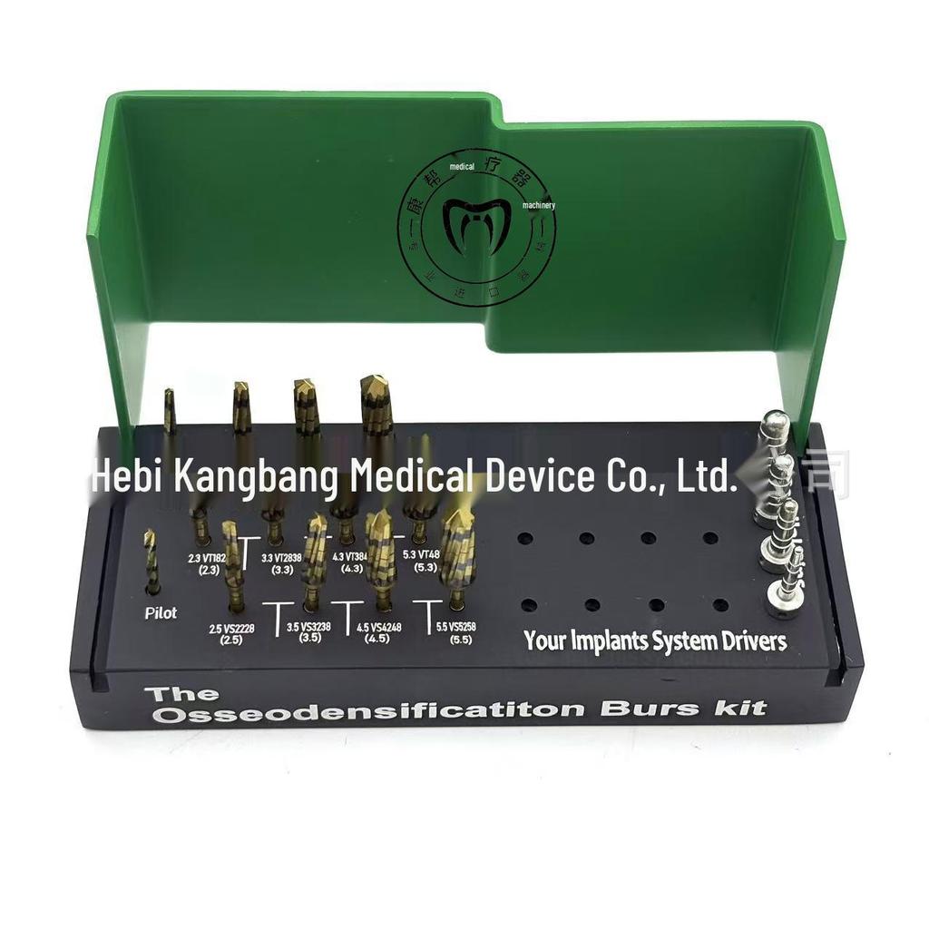 Maxillary Sinus Lift & Bone Compaction Drill Set with Stop Ring for Oral Procedures