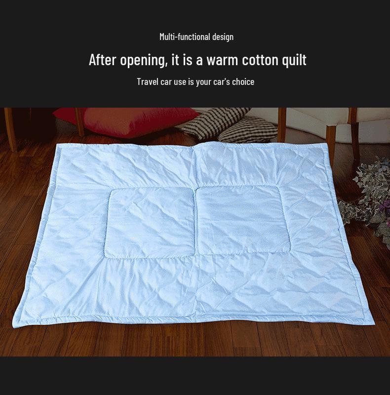 Versatile Car Air Conditioning Quilt, Cushion & Pillow: Dual-Use for Lumbar Support & Backrest, Fits Various Car Models