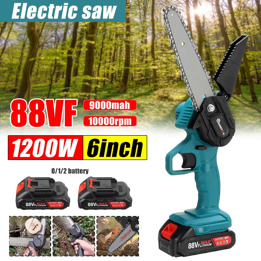 88V Powered Rechargeable Cordless Electric Chainsaw For Woodworking Wood Cutter 88V Powered Rechargeable Cordless Electric Chainsaw For Woodworking Wood Cutter