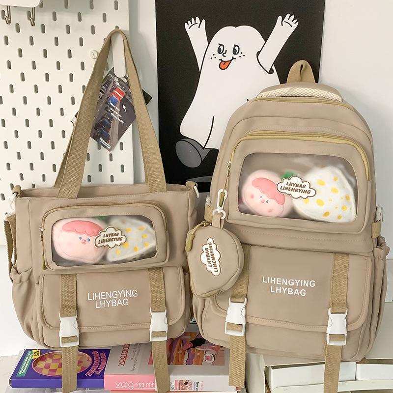 School Bag Children, Primary School Students, Girls, Junior High School Students, College Students, Large-capacity Two-piece Backpack,