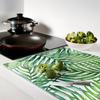 Multifunctional Decorative Glass Kitchen Board Palm Leaves 80x52 Cm