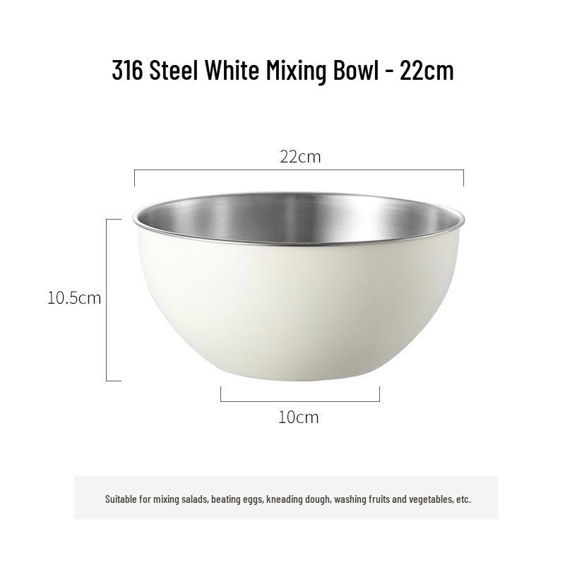 Extra Dicke Edelstahlspülschüssel in Lebensmittelqualität mit Skala für Gemüse & Teig—Haushaltsküchen-Mischschüssel