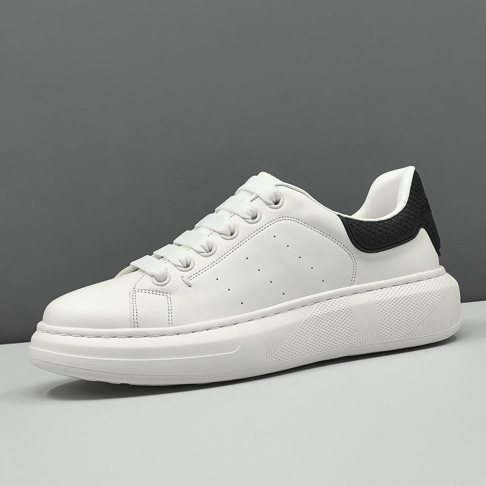 Кеды из необработанного белого материала модные туфли кожаные повседневные туфли 38