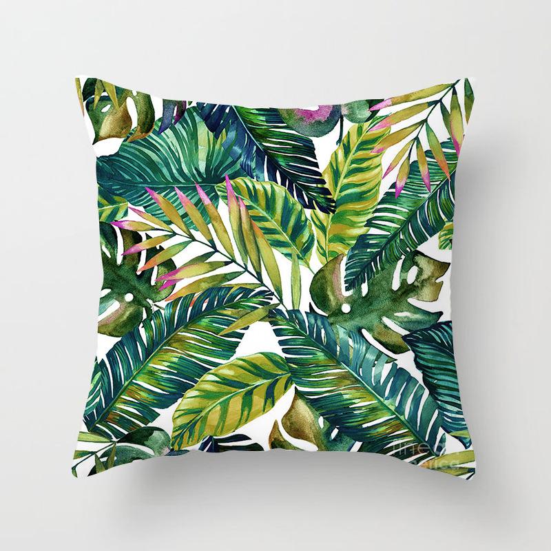 Home Decor Exotic Tropical Prints Pillow Covers for Home Pattern Cushion Cover Suitable for Sofa Bedroom Car Pillow Cover
