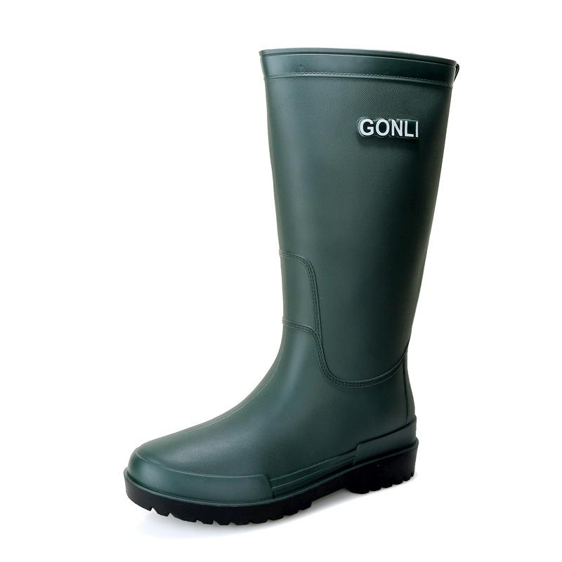 

Модная верхняя одежда высокие водные ботинки нескользящие водонепроницаемые комплект резиновые сапоги мужская дождевая обувь кухня автомойка райдеры 44