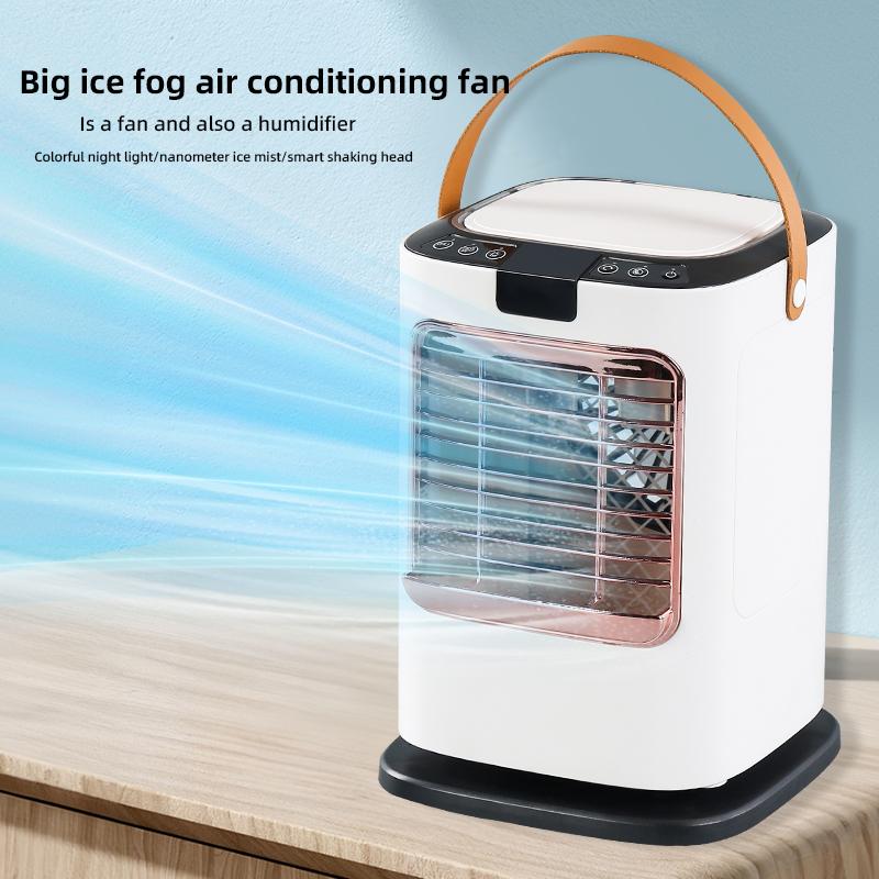2025 Humidification Refrigeration Small Fan Portable Mini Electric Cooling Fan 2nd Generation Negative Ion Desktop Fan