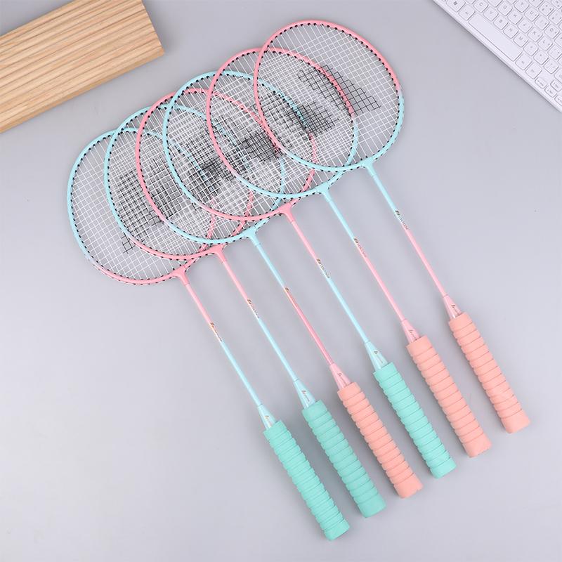 Eisenlegierung Badminton Schläger Mit 3 Nylon Federbällen/1 Tragetasche Für Anfänger Langlebiges Badminton Set Sport Fitnessgeräte