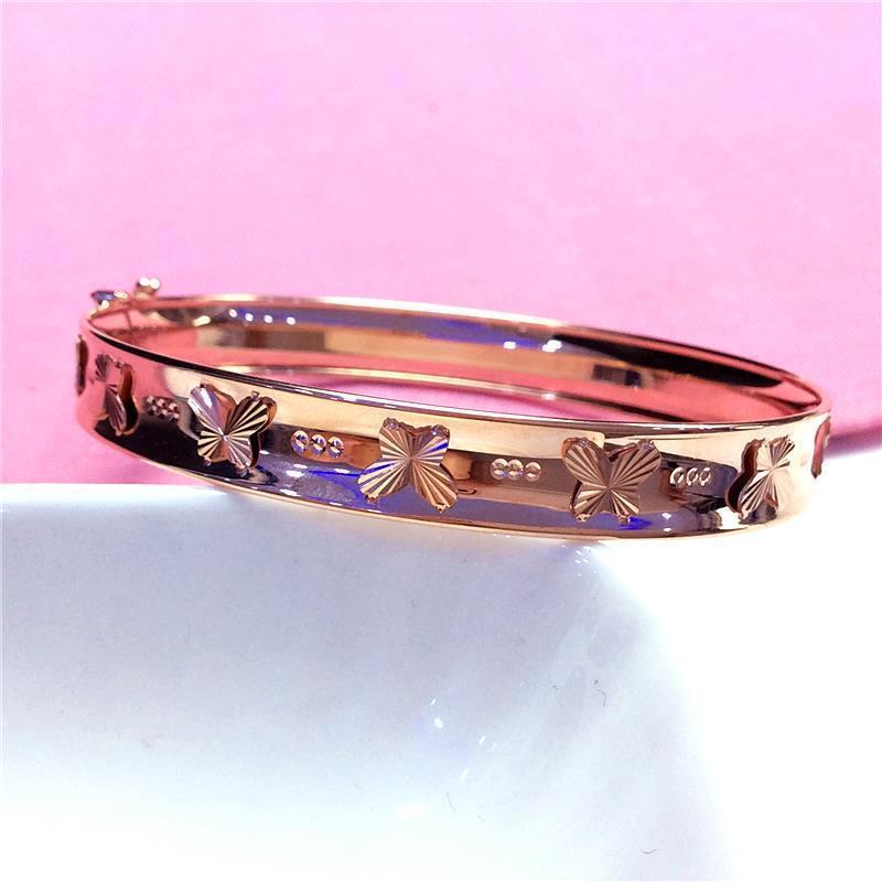 Фиолетовый Золотой Модный Холодный Ветер Бабочка Лазерный Блестящий Позолоченный Розовым Золотом Браслет