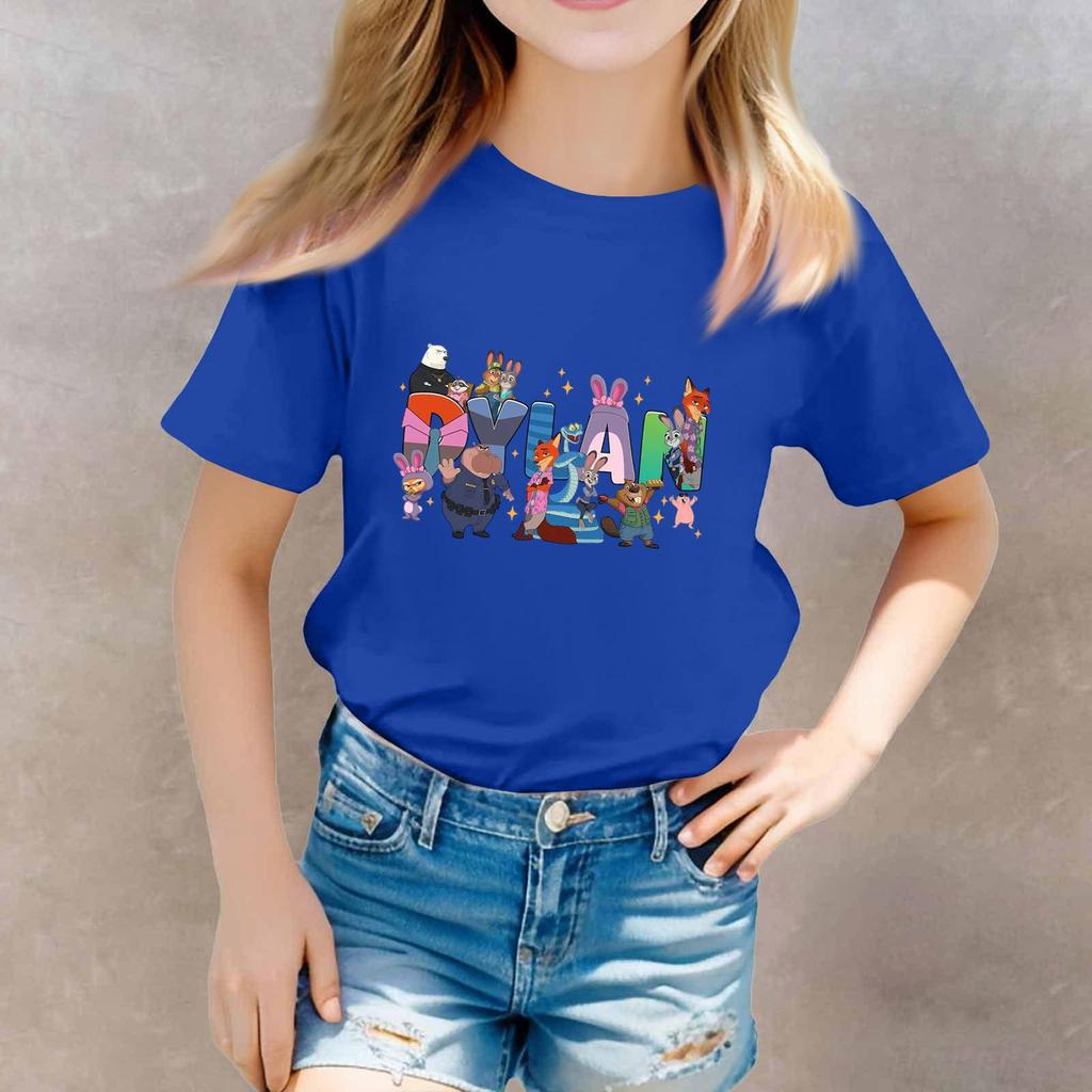 Toddler Girl Boy T-Shirts Kids Top Boys And Girls Printed Short Sleeved T-shirt
