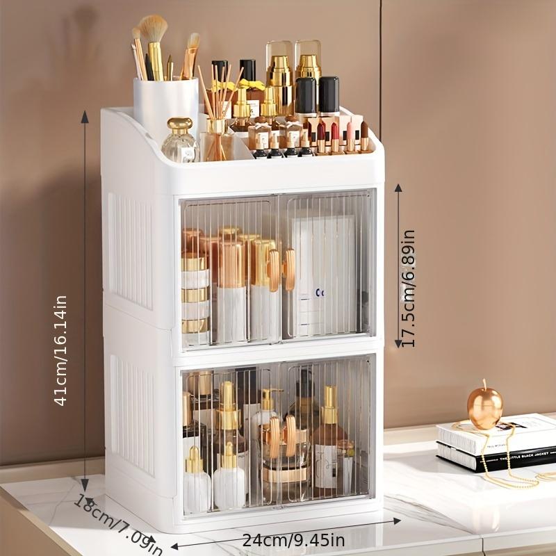 

r Foldable Makeup Organizer with Drawer Function— Provides Spacious Storage for Cosmetics, Jewelry, Perfume, Lipstick, Makeup Brushes, Stati 2026