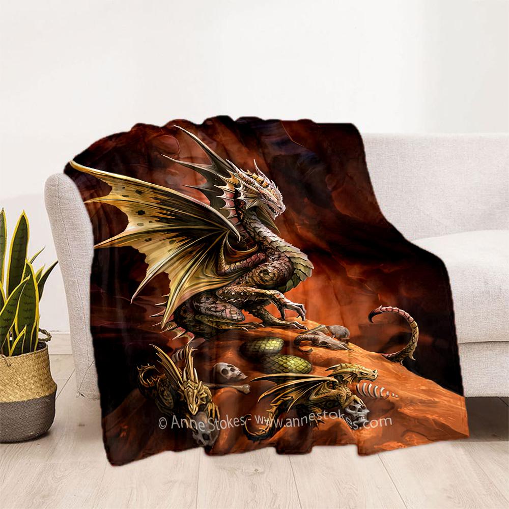 Gothic Style Blanket Soft & Cozy Perfect for Seaside Bed Office Four Seasons Multipurpose Playful Design Gift for Travel Home Birthdays
