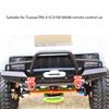 1 10 RC Crawler Metal Front Bumper LED Light for Traxxas TRX 4 SCX10II 90046 Car (Flat)