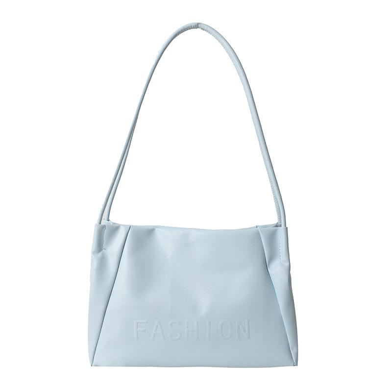 

Суцільна кольорова сумка з буквеним відступом для зовнішнього газу 2024 весняна нова повсякденна портативна портативна сумка під пахвами великої місткості синій