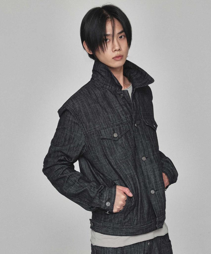 KICHUL Raw Denim Jacket (Black)