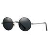 Pro Acme Retro Pequenos Óculos de Sol Polarizados Redondos para Homens e Mulheres John Lennon C5 Gunmetal Estilo S, Armação/Lente Preta,