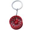 Creative Car Wheel Hub Keychain: Zinc Alloy Metal, Customizable Gift.