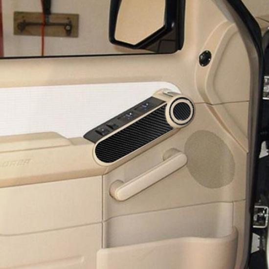 12Pcs Carbon Fiber Interior Door Panel Cover Trim For Ford Explorer 2008-2010